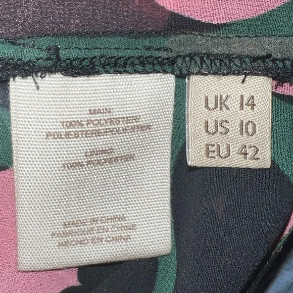 Orla Kiely Black and Pink Midi Dress - Picture 6 of 7